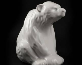 White Haeger Ceramic Polar Bear Figurine