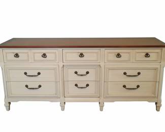 Vintage French Provincial Dresser with Mirror