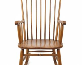 Nichols Stone Maple Spindle Back Rocking Chair