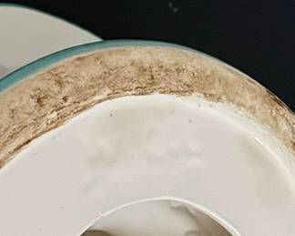 Turquoise Ceramic Cake Stand second image