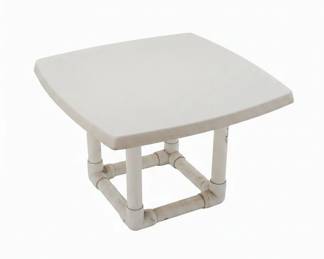 White PVC Pipe Side Table