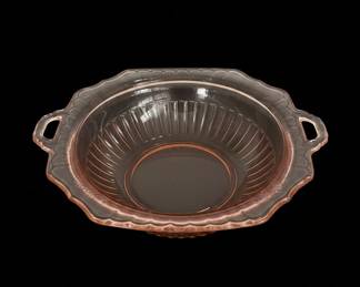 Anchor Hocking Mayfair Open Rose Pink Depression Glass Bowl