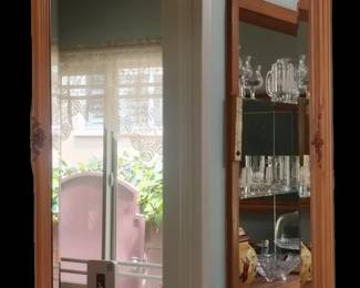 Vintage J.A. Olson Company Ornate Wood Framed Beveled Mirror