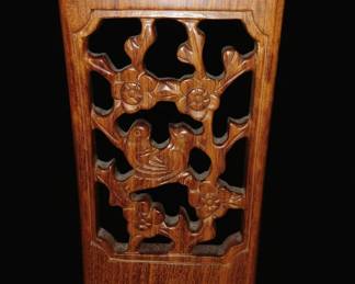 Chinese Rosewood Carved Dining Table with Glass Top third image