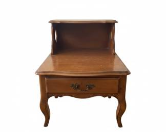 Vintage MCM French Provincial style by California Furniture Shops, Ltd. CA Shops End Table with Drawer