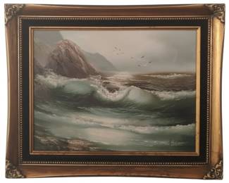 Seascape Oil Painting by H. Conway