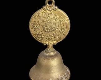 Vintage Desk Bell with Heraldic and Floral Motifs second image
