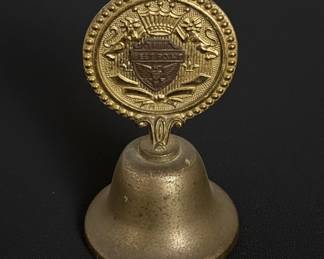 Vintage Desk Bell with Heraldic and Floral Motifs