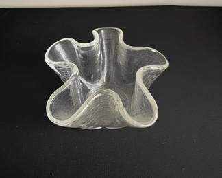 Clear Glass Handkerchief Bowl