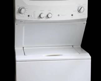 GE Unitized Spacemaker . cu. ft. Washer and . cu. ft. Electric Dryer Laundry Center