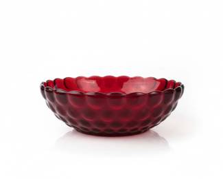 Anchor Hocking Royal Ruby Red Bubble Glass Bowl