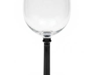 Vintage Luminarc France Black Stem Wine Glasses