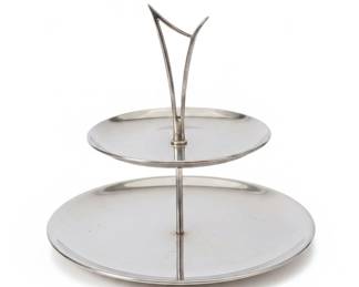 Vintage Kromex TwoTier Serving Stand
