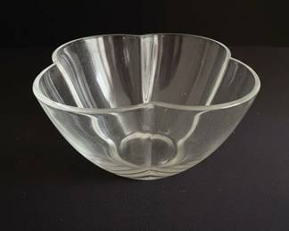 Orrefors Crystal FlowerShaped Bowl second image