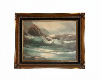 Seascape Oil Painting by H. Gailey