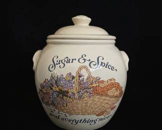 Vintage Treasure Craft Sugar Spice Ceramic Cookie Jar second image