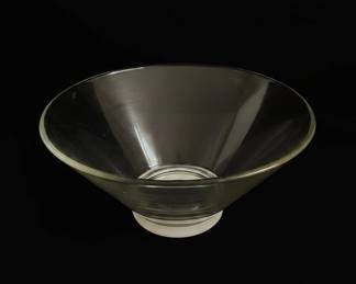 Clear Glass Footed Chip and Dip Bowl second image