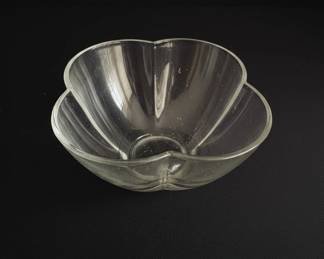 Orrefors Crystal FlowerShaped Bowl