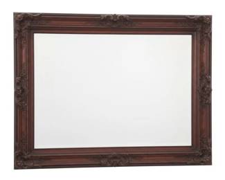 Ornate Gilt Wood Mirror with Acanthus Swag Accents