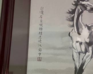 Xu Beihong Style Chinese Running Horses Art third image