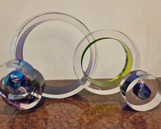 Art Glass Candelabra by Fay Miller, Listed