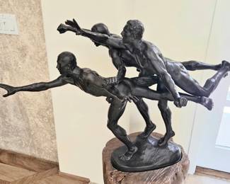 "The Finish Line" Original Bronze by Alfred Boucher, listed