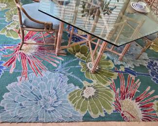 Bright Floral Wool Rug