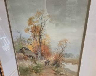 Orig. Watercolor by Terauci Fukutarp, listed