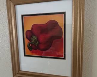 Still Life Paintings of Bell Pepper and Eggplant by Will Rafuse
