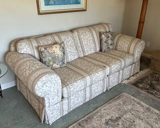 Ethan Allen Traditional Floral Sofa
