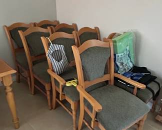 Light Oak Dining Table and Six Chairs second image