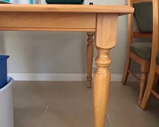 Light Oak Dining Table and Six Chairs third image
