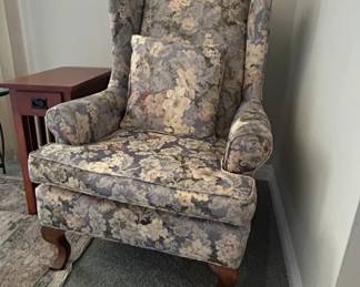 Best Home Furnishings Sylvia Wing Back Chair with Floral Upholstery