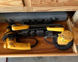 DEWALT DW Corded Drill and DW Palm Grip Sander Set
