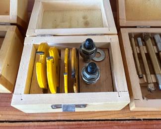 Router Bit Set in Wooden Case