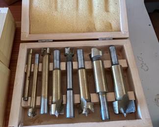 Forstner Drill Bit Set in Wooden Case
