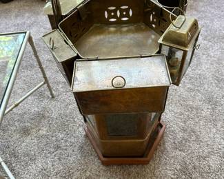 Vintage brass street vendor noodle cart