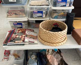 Sewing notions and fabric remnants