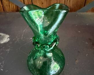 Emerald green vase