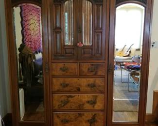 Antique English wardrobe.