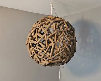 Driftwood Sphere Pendant Light