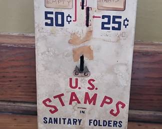Vintage U.S. Stamps Sanitary Folders Vending Machine