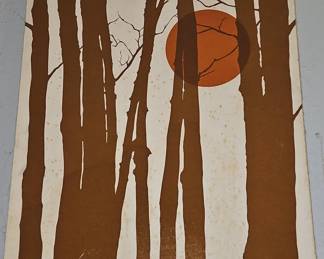 Marushka Forest Scene Print on Linen