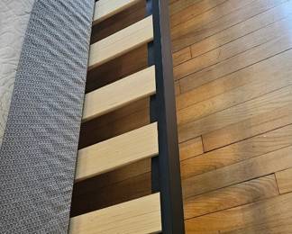 Black Metal Slat Headboard second image