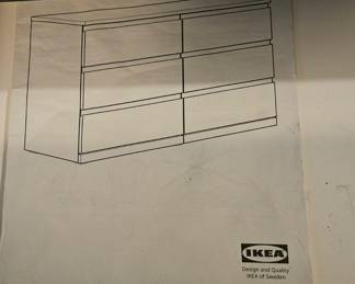 IKEA Malm Black Drawer Dresser second image