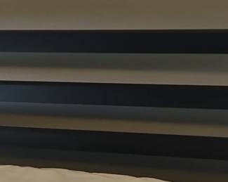 Black Metal Slat Headboard
