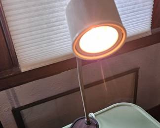 Vintage Wood Gooseneck Desk Lamp second image