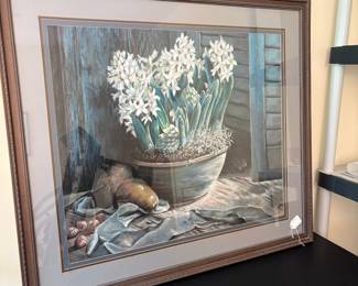 V90 - $350. Kathye Mendes Charcoal Original. VA Artist. Measures 36.5“ x 32.25”.