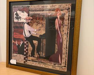 V60 - $35. "Jazz Piano" by CW Designs Inc. Measures 25” x 25”