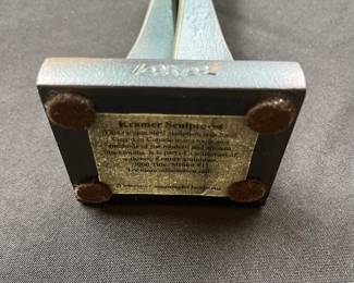 V111 - $50. 2000 “Mentor” # 11 By Boris Kramer. Forged Steel Sculpture. Measures 3” x 9.5” Tall.
